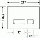 Duravit DuraSystem A1 nyomólap, fehér WD5001011000 ( WD5001 )