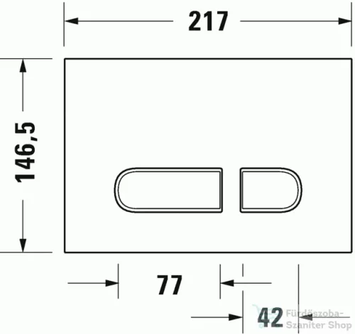 Duravit DuraSystem A1 nyomólap, fehér WD5001011000 ( WD5001 )