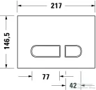 Duravit DURASYSTEM A1 műanyag nyomólap,matt fekete WD5001031000