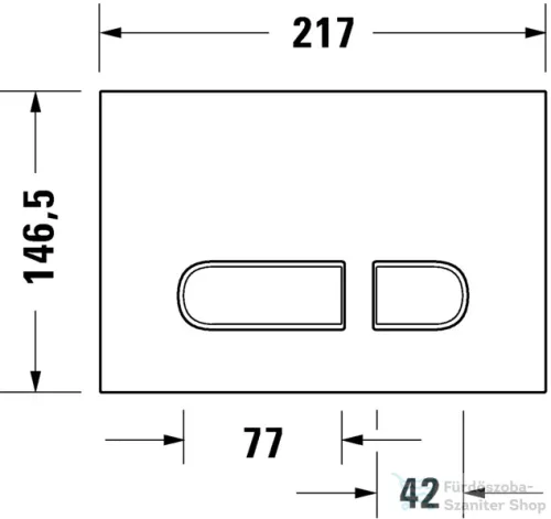 Duravit DURASYSTEM A1 műanyag nyomólap,matt fekete WD5001031000