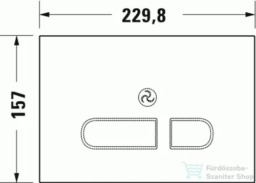 Duravit DuraSystem A2 érintésmentes nyomólap, fehér üveg WD5003012000 ( WD5003 )