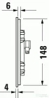 Duravit DuraSystem A2 érintésmentes nyomólap, fehér üveg WD5003012000 ( WD5003 )