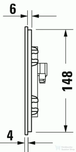 Duravit DuraSystem A2 érintésmentes nyomólap, fehér üveg WD5003012000 ( WD5003 )