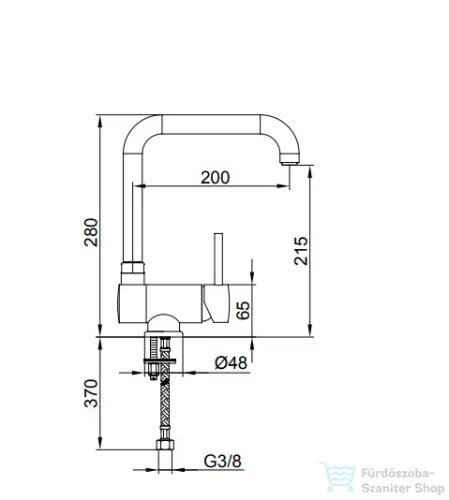 Webert Window ablak elé szerelhető konyhai csaptelep WD920701.015