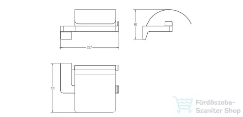 Wellis Mamba fekete WC-papír tartó WE00114