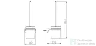 Wellis Mamba fekete fali WC kefe WE00119