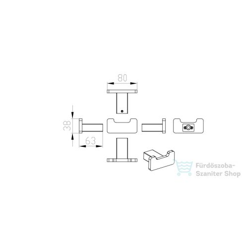 Wellis Capri dupla akasztó WE00121