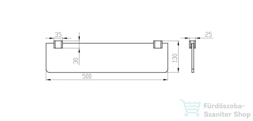 Wellis Capri üvegpolc WE00129