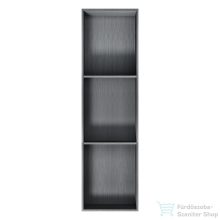   Wellis LumoSlot 120 három fakkos matt fekete színű polcos falfülke, LED világítással, WE00161