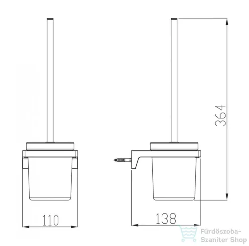 Wellis Mamba Chrome fali WC kefe WE00169