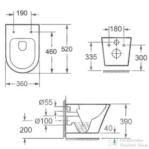 Wellis Clement fali WC RIMLESS WF00016