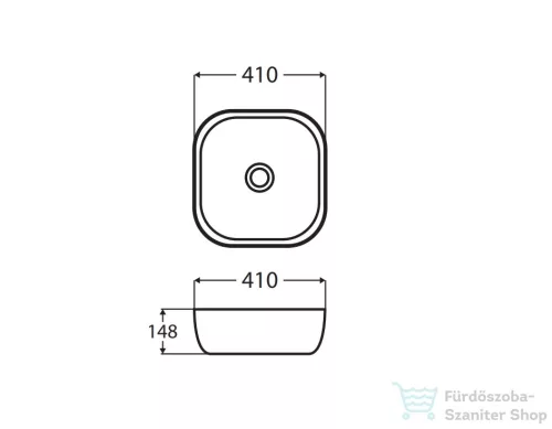 Wellis Poppy porcelán mosdó 41x41 WF00043