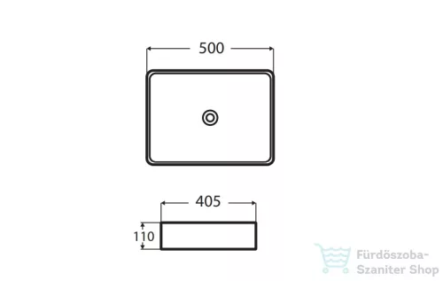 Wellis Lily porcelán mosdó 50x40,5 WF00045