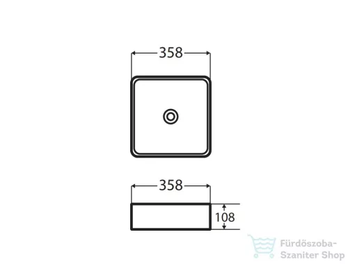 Wellis Tulip porcelán mosdó 35,8x35,8 WF00046