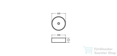 Wellis Rose Matt porcelán mosdó 35,5 cm WF00085