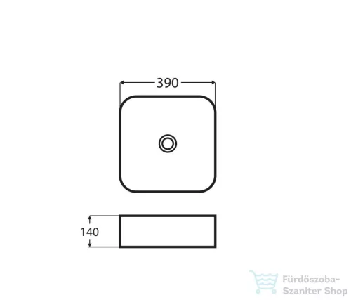 Wellis Azalea B&W Matt mosdó 39 cm WF00088