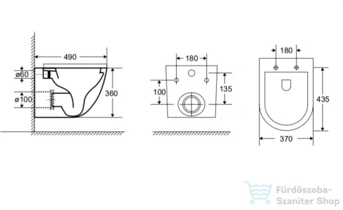 Wellis Sophia fali rimless WC WF00098