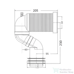 Wellis S-bekötőcső WF00112