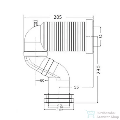 Wellis S-bekötőcső WF00112