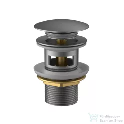   Wellis klikk-klakk leeresztő túlfolyós mosdóhoz, gunmetal grey  WF00203