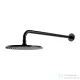 Omnires SLIMLINE 25 cm-es fejzuhany 41 cm-es zuhanykarral, selyemfényű fekete WGSET1BL