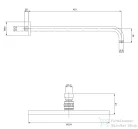 Omnires SLIMLINE 25 cm-es fejzuhany 41 cm-es zuhanykarral, szálcsiszolt arany WGSET1GLB