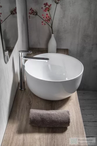 Sapho DOME pultra szerelhető kerámiamosdó, túlfolyó nélkül, átm:44,5x27cm (WH030)