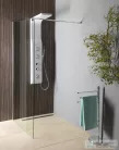 AQUALINE WALK IN Fix zuhanyfal, 80x190cm, átlátszó üveg WI081