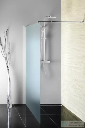 AQUALINE WALK IN Fix zuhanyfal, 90x190cm, brick üveg WI090