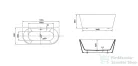 Wellis Calabria black 170x80 szabadon álló kád WK00138