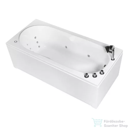 Wellis MALAWI Hydro 170x75 hidromasszázs kád, Retro csapteleppel, balos WK00146-1