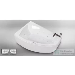   Wellis Matana E-Max 160x100 hidromasszázs kád Flipper csapteleppel, balos WK00161-1