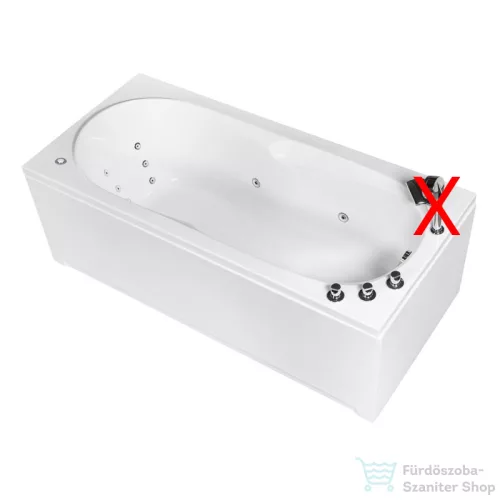 Wellis MALAWI Hydro 170x75 hidromasszázs kád, csaptelep nélkül, balos WK00162-1