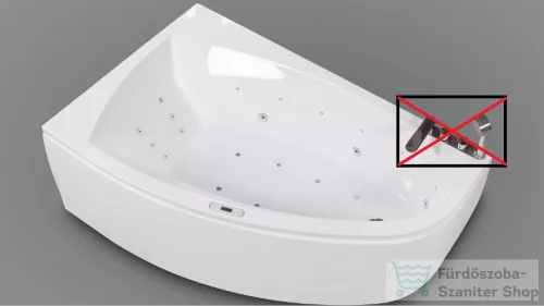 Wellis Matana E-Max 160x100 hidromasszázs kád csaptelep nélkül, balos WK00177-1