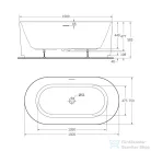 Wellis Pireas 150 cm szabadonálló kád, halvány bambuszzöld WK00216