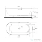 Wellis Pireas 170 cm szabadonálló kád, fehér WK00217