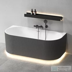   Wellis Calabria Slim Linear Black 170x80 félszabadon álló kád, fekete WK00225