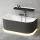 Wellis Calabria Slim Linear Black 170x80 félszabadon álló kád, fekete WK00225