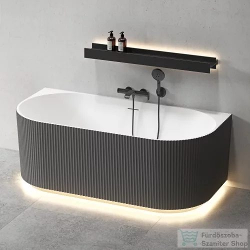 Wellis Calabria Slim Linear Black 170x80 félszabadon álló kád, fekete WK00225