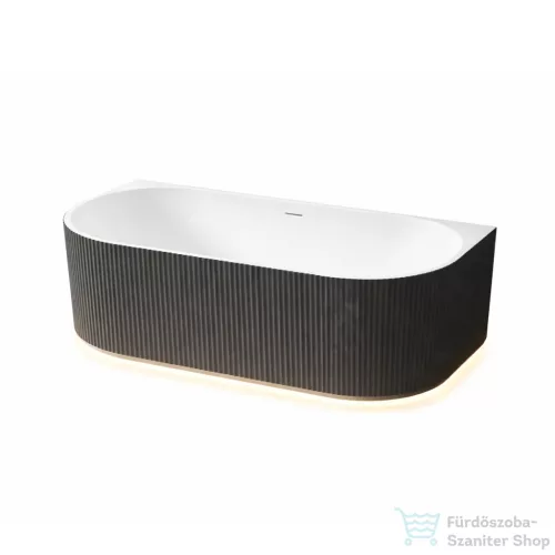 Wellis Calabria Slim Linear Black 170x80 félszabadon álló kád, fekete WK00225