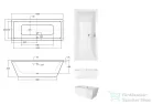 Besco Vera 180x80 szabadon álló kád