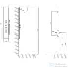 Sapho GRACE zuhanypanel, 200x1450mm, INOX WN326
