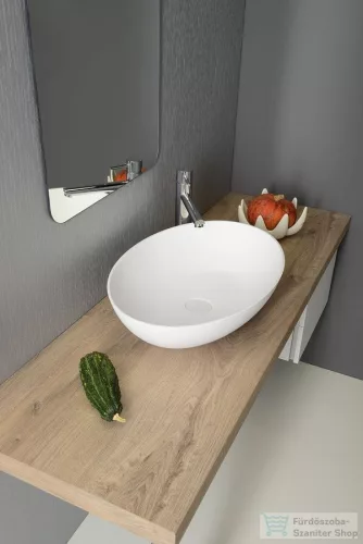 Sapho THIN ovális mosdó, 600x400x145 mm, matt fehér WN893