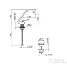 Webert Wolo bidet csaptelep matt fekete színben WO840101.564