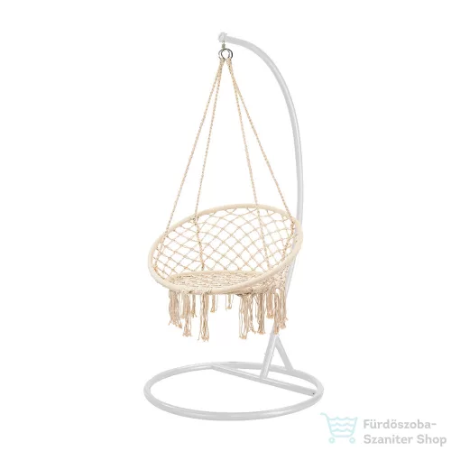 Leziter Cardenas függőfotel állvánnyal bézs-fehér WST-01-Beige_SW-007-STWH