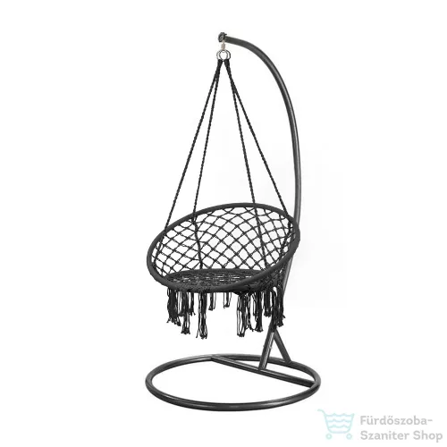 Leziter Cardenas függőfotel állvánnyal fekete-fekete WST-01-Black_SW-007-STBL