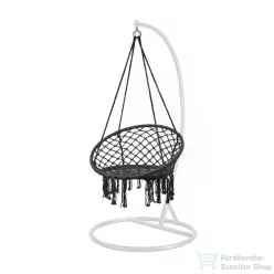   Leziter Cardenas függőfotel állvánnyal fekete-fehér WST-01-Black_SW-007-STWH