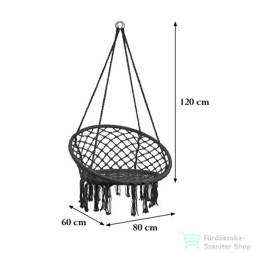 Leziter Cardenas függőfotel fekete WST-01-Black