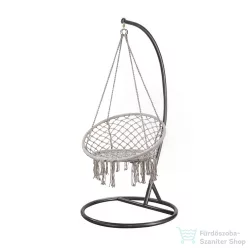   Leziter Cardenas függőfotel állvánnyal szürke-fekete WST-01-Grey_SW-007-STBL