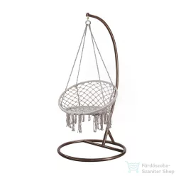   Leziter Cardenas függőfotel állvánnyal szürke-barna WST-01-Grey_SW-007-STBR